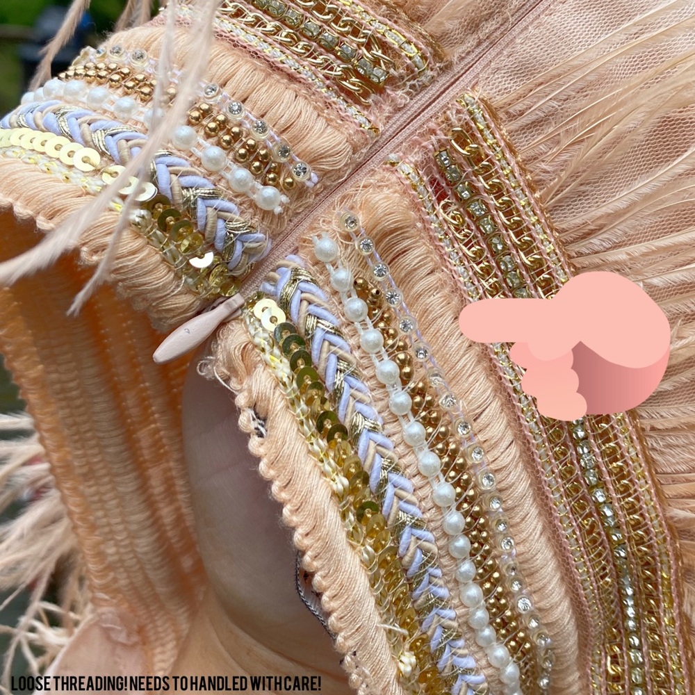 💰CLEARANCE SALE/DEFECT . Shop Hope’s Rose Gold & Nude Sequin Party Dress - Picture 7 of 11